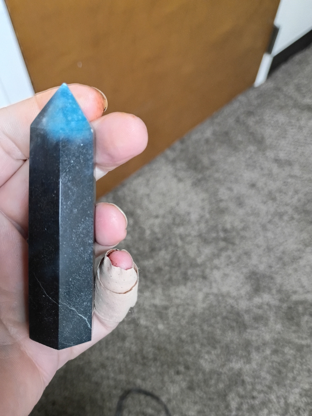 Black and Blue Obsidian Tower